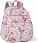 Amazon Essentials, Zaino Scolastico per Bambini con Più Tasche Portaoggetti – Zaino Resistente agli Strappi Per Libri e Materiale Scolastico – Borsa per la Scuola Per Bambini – Rosa – B0DSVTXYH4