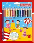 STABILO Trio thick – Matita colorata triangolare – Astuccio da 18 – Colori assortiti – B000U0CPTO