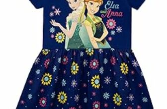 Disney Abito per Ragazze Il Regno di Ghiaccio Frozen | Manica Corta – B07VT3JXLK