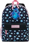 Disney Stitch Zaino Bambini Stitch Zainetto Scuola Elementar Zaino Scuola, Zaini Per Scuola Sport Viaggi (Nero) – B09WJBD75X
