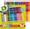 Matite colorate JOLLY Superstick Crazy, 48 colori con 24 matite colorate, resistenti ai bambini e alla rottura, atossiche, mina extra spessa, 24 matite in scatola di cartone multicolore – B08LN45JJP