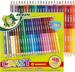 Matite colorate JOLLY Superstick Crazy, 48 colori con 24 matite colorate, resistenti ai bambini e alla rottura, atossiche, mina extra spessa, 24 matite in scatola di cartone multicolore – B08LN45JJP