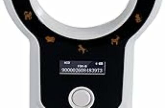 NetumScan Lettore di microchip per animali domestici aggiornato,256 dati memorizzati Scanner portatile ricaricabile per etichette identificative di animali domestici per FDX-B e ID64 RFID EMID DJ-260C – B0CYSZ4F8H