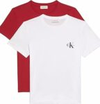 Calvin Klein Donna T-Shirt Maniche Corte Confezione da 2 Logo Tee con Scollo Rotondo – B0F4NXXJGX