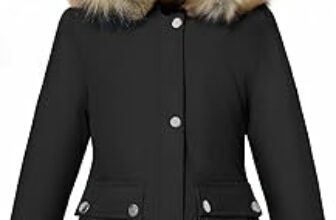 Vancavoo Cappotto Bambina Invernale Giubbotto di Piumino Giacca con Cappuccio Calda Parka per 6-12 Anni – B0FC2KNJ87