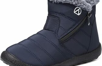 LAZAZAFI Stivali Ragazze Ragazzi Invernali Stivali da Neve Impermeabili Caldo Peluche Bambini Stivaletti All’aperto Antiscivolo Scarpe Trekking – B0DF2NXXD1