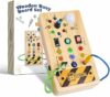 Montessori Giochi Bambini 1 Anno 2 3 Anni, Busy Board per attività in Legno Gioco con 8 Interruttori 15 Luci a LED, Regalo Bambino 1 Anno – B0DG2H8DWG