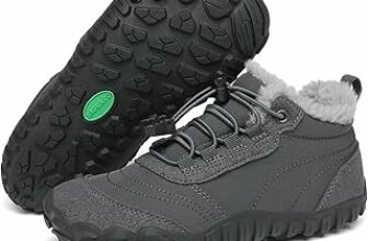 SAGUARO Barefoot Scarpe Invernali Bambini Leggeri e Antiscivolo con Foderato Caldo – Will Ⅰ, 25-36 – B0D8PVDYG8