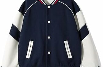 Rolanko Giaccione da Baseball per Ragazze e Ragazzi, Stile Varsity con Taschi Giubbotto da Scuola Giubbotto Bomber per Bambini – B0DSDMW188