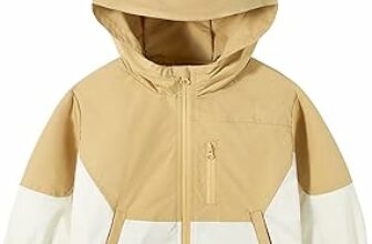Volunboy Giacca a Vento con Cappuccio per Bambini Leggera, Giubbino con Tasche per Ragazzi e Bambine 1-8 Anni – B0FPCKMPKD