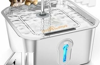 4L Fontanella per Gatti Acciaio con 3 Filtri Fontana Per Animali Domestici Per Gatti Animali Domestici Da Interno Cani Piccoli Animali Distributore Automatico Di Acqua Per Cani – B0FBV53JP9