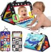 URMYWO Giochi Montessori Neonato 0 3 6 12 Mesi, Libro Sensoriale con Specchio, Tummy Time Morbidi di attività Giocattoli Educativi Interattivo Regali – B0DF7G15MC