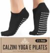 All Things Accessory 3 Paia di Calze Antiscivolo con Grip per Yoga, Pilates, Fitness, Danza e Barre – Traspiranti, Sicure, Prevenzione Caduta, EU 37-42 – B01B4ZKR52