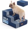 Gardner Pet Scala per Cani Piccola, Scala per Animali Domestici a 3 Gradini, Rampe in Schiuma ad Alta Densità con Rivestimento Impermeabile e Antiscivolo, per Letto, Divano, Poltrona e Auto, Blu – B0FCG251KJ