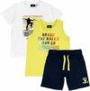 Chicco Completo Bambino, Set con T-shirt, Pantaloncino e Canottiera Abbinati, in 100% Cotone, Ottimi per la Primavera e l’Estate, Abbigliamento Bambini e Ragazzi – B0DW43BSMC