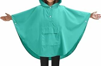 JEMIDI Mantella Antipioggia Bambino Bambina – Poncho Impermeabile Bambini – Mantellina Pioggia – Cambia Fantasia Bagnato – Abbigliamento Unisex – con Tasca e Borsa – B0D362SQTK