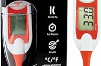 Premium termometro per animali domestici per proprietari di cani, gatti, cavalli, sonda digitale flessibile inclusa con tabella di riferimento veterinaria – B095KBQGBN