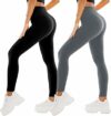 SINOPHANT 2 Confezione Leggins Sportivi Donna a Vita Alta, Pantaloni Yoga Controllo della Pancia Opaco Elastici Leggings – B0C9GT8QMV