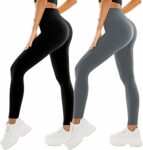 SINOPHANT 2 Confezione Leggins Sportivi Donna a Vita Alta, Pantaloni Yoga Controllo della Pancia Opaco Elastici Leggings – B0C9GT8QMV