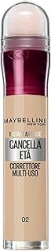 Maybelline New York Correttore Multi-Uso, Idratante e con Coprenza Modulabile, Imperfezioni e Occhiaie Coperte, Con Bacche di Goji e Haloxyl, Cancella Età, Tonalità: 02 Nude, 6,8 ml – B00NPXEEC4