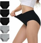 NUOZA Mutande Donna Cotone Vita Alta Slip Pacco da 5 Intimo Culotte Donna Mutandine Elastico Pancia Piatta Underwear – B0DRCS4JQL