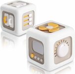 Zikenis Montessori giocattolo a partire da 1 anno, con interruttori, ventilatori, specchi, bottoni, cassetti, giocattoli a cubo adatti per bambini da 1 a 3 – B0DMDRWFTS
