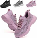 Bawalon Scarpe Antinfortunistiche Donna Leggere Scarpe da Lavoro on Punta in Acciaio Comode Traspiranti Antiscivolo Scarpe Sicurezza Donna Viola – B0CX4YT1TT