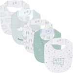 Chicco, Set mit 5 Lätzchen für Jungen und Mädchen aus weicher Baumwolle, Einheitsgröße, Designed in Italy – B0DM9P3TT2