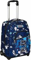 Seven Trolley Fisso, SpottyBlue, Blu, 2 in 1, Doppio Uso, Trolley e Zaino, Zaino Scuola Viaggio, Bambino Ragazzo – B0D2LPCY9W
