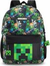 Minecraft Zaino multicolore Steve & Creeper | Borsa con cerniera e stampa grafica per il ritorno a scuola | Bambini che trasportano libri | Merchandising unisex per bambini – B0FN4LMDPY