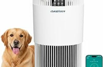 Purificatore d’Aria Intelligente per Animali Domestici 78m², Filtro HEPA13, Depuratore contro 99,97% Peli Acari Polveri Pollini Odori Formaldeide, Funzione Ioni Negativi per Camera Soggiorno – B0FDQKR69T
