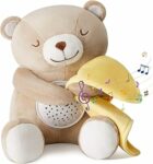 APUNOL Carillon Neonati, Peluche per Nanna, Luce Notturna Bambini Ricaricabile USB Regalo Neonate Giocattolo Teddy con Sensore di Pianto, Proiettore Stele e Rumori Bianchi – B08BR7FB9D