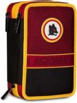 Seven AS Roma Astuccio Scuola 3 Zip Calcio, Rosso, Portapenne Triplo Scomparto Completo Di Penne, Matite, Colori, Scuola Elementare, Bambino – B0F99ZXFBZ