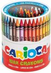 CARIOCA Pastelli a Cera – Barattolo 100 Pezzi, Colori Brillanti, Facili da Temperare, Lavabili, Punta Grossa da 8mm, Atossici – Ideali per Bambini e Scuola – B005KOTNWM