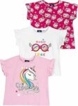 Chicco T-Shirt Bambina, Set di 3 Magliette a Maniche Corte, in 100% Cotone, Ottimi per la Primavera e L’Estate, Abbigliamento Bambine e Ragazze – B0BPYD91FY