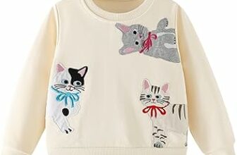 Pilipulu Felpa Bambina Senza Cappuccio Pullover Bimba in Cotone Maglione Bambina Girocollo con Unicorno per Bambine e Ragazze 2-8 Anni – B0FH79ZLSH