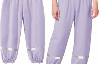 Baogaier Pantaloni Impermeabili Bambini, Unisex Impermeabile Pantalone Pioggia Leggero Riflettenti Non Imbottiti Salopette Antipioggia Ragazze Ragazzi Outdoor Abbigliamento per 1-10 Anni – B0DQSQFV4Z