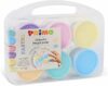 PRIMO – Valigetta Colori per Bambini +2 Anni Prima Infanzia, Tempere per Dipingere a Dita 100g 6 Colori Pastello per Carta Vetro, Tempera per Cartoleria e Lavoretti Creativi Dermatologicamente Testata – B0BYKFQQ24