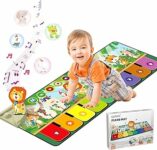 Rodzon Tappetino Musicale per Bambini,per Pianoforte,da Ballo con10 Animali Natale e Compleanno per Ragazzi 1 2 3 4 5 6 Regalo – B0C7VP45P4
