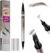 W3W 4D matita sopracciglia make up, penna sopracciglia effetto pelo,matita sopracciglia microblading,waterproof eyebrow pencil,4D Quadrato angolato + Ultra-Fine,04 Black Brown(Nero Marrone) – B0G7X1ZTXN