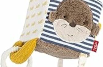 Fehn Activity-Würfel Otter – Motorik-Spielzeug mit Greifelementen zum Aufhängen – für Babys und Kleinkinder ab 0+ Monaten – Maße: 10 x 10 cm – B0D7HKJ315