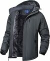 Zzkouine Impermeabile Giacca Da Montagna In Pile Da Uomo Giacca Da Sci Calda Multi-Tasche Adatto Per Sport Invernali E Attività Outdoor In Montagna Antivento Impermeabile E Traspirante – B0CC5DP19Y