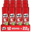 Pritt Colla Stick 12 x 22g, Colla per bambini sicura e affidabile, Adesivo per lavoretti e fai da te, con una tenuta forte per uso scuola e ufficio, 12 stick x 22g – B005NCODDU
