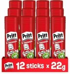 Pritt Colla Stick 12 x 22g, Colla per bambini sicura e affidabile, Adesivo per lavoretti e fai da te, con una tenuta forte per uso scuola e ufficio, 12 stick x 22g – B005NCODDU