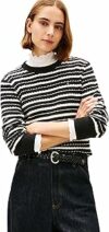 Tommy Hilfiger Donna Pullover Cable Fine Maglia a Trecce – B0F4QLX3TW