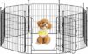 Yaheetech Recinto per Animali Domestici, 8 Pannelli Altezza 60 cm, Pieghevole con Porta per Interno ed Esterno, in Acciaio, per Cani, Cuccioli, Gatti e Conigli – B0FVX24NVX
