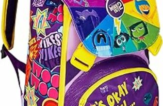 Seven Inside Out 2 Zaino Doppio Scomparto Estensibile,Viola, Maxi Capienza, Schienale Preformato, Zaino Scuola Elementare e Media, Bambina e Ragazza – B0F9B15411