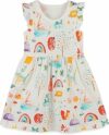 TEDD Abito da Bambina Stampa Unicorno e Fiori Vestito Senza Maniche Corte Estivo in Cotone A-Line Abiti da Festa per Bambine 1-8 Anni – B09Y21Q4PY