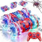 Spider Macchina Telecomandata per Bambini, 2.4GHz Anfibio Auto Radiocomandata, Macchina Giocattolo Gioco Ruota di 360° & Luce LED, Giochi Regalo Compleanno Natale Bambino 3 4 5 6 7 8 9 Anni Maschio – B0GSYWXMNG