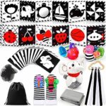 Giochi Neonato, 31 PCS Libro Sensoriale Bianco e Nero Neonati 0-12 Mesi Giochi Montessori con Nero Rosso Libri Neonati, Sonaglio Neonatoo, Tummy Time Neonato per Il Regalo del Bambino – B0D25L3HBF